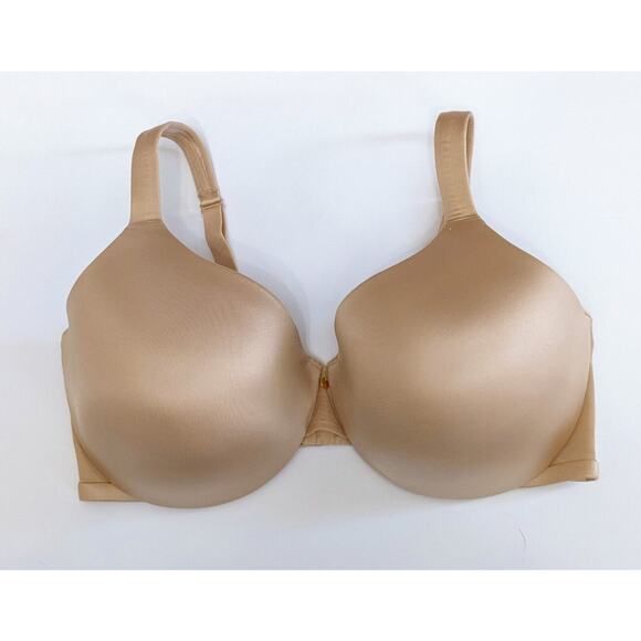 Lane Bryant Cacique 42DD Nude Smooth Boost Push Up Plunge Bra underwire
